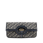 Dior Folder Clutch Oblique Canvas/Calfskin Blue