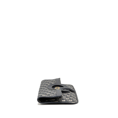 Dior Folder Clutch Oblique Canvas/Calfskin Blue