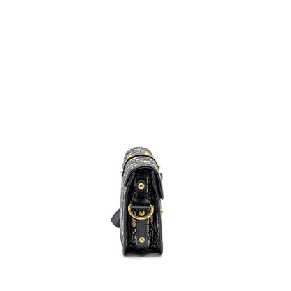 Dior Addict Vertical Messenger Purse Oblique Canvas Blue