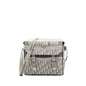 Dior Diorcamp Messenger Purse Oblique Embroidery Light Grey