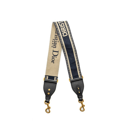Dior Shoulder Strap Oblique Canvas Black/ Navy