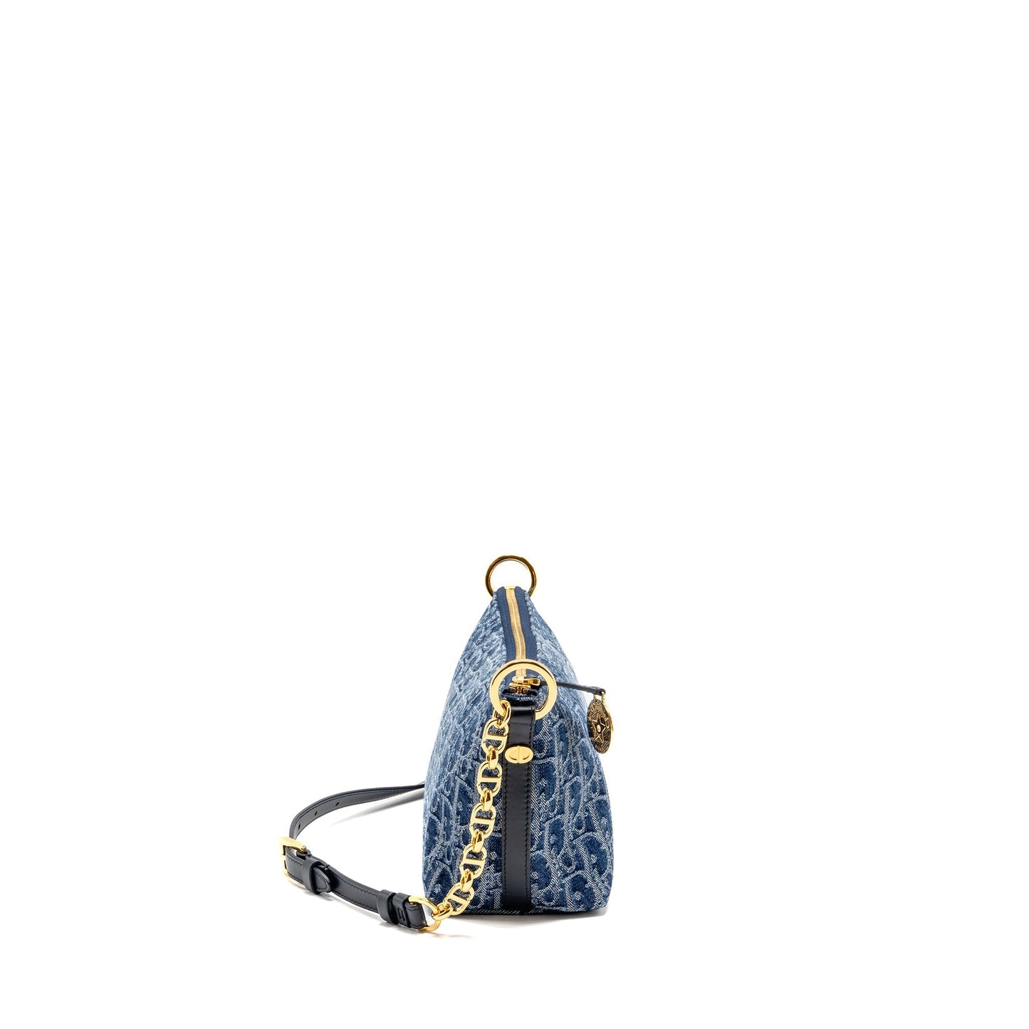 Dior DiorStar Oblique Hobo Purse Denim Blue