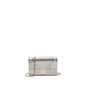 Dior Diorama Wallet on Chain Metallic Patent Silver