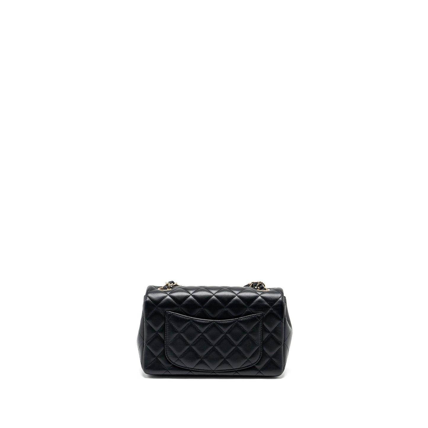 Chanel Mini Rectangular Flap Bag Lambskin Black LGHW