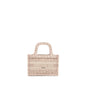 Dior Mini Book Tote Oblique Embroidery Pink