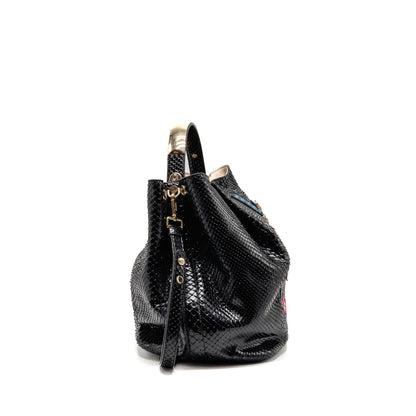 Dior Diorific tote Purse Python leather black