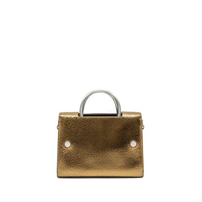 Dior Top Hanbdle tote Purse multicolour metallic bronze / silver