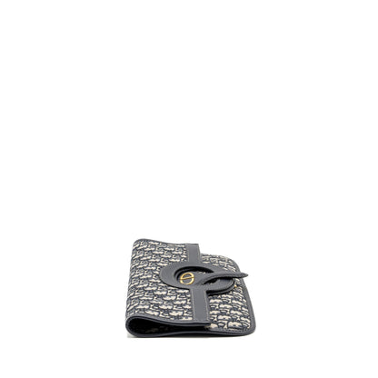 Dior Folder Clutch Blue Dior Oblique Canvas/Leather