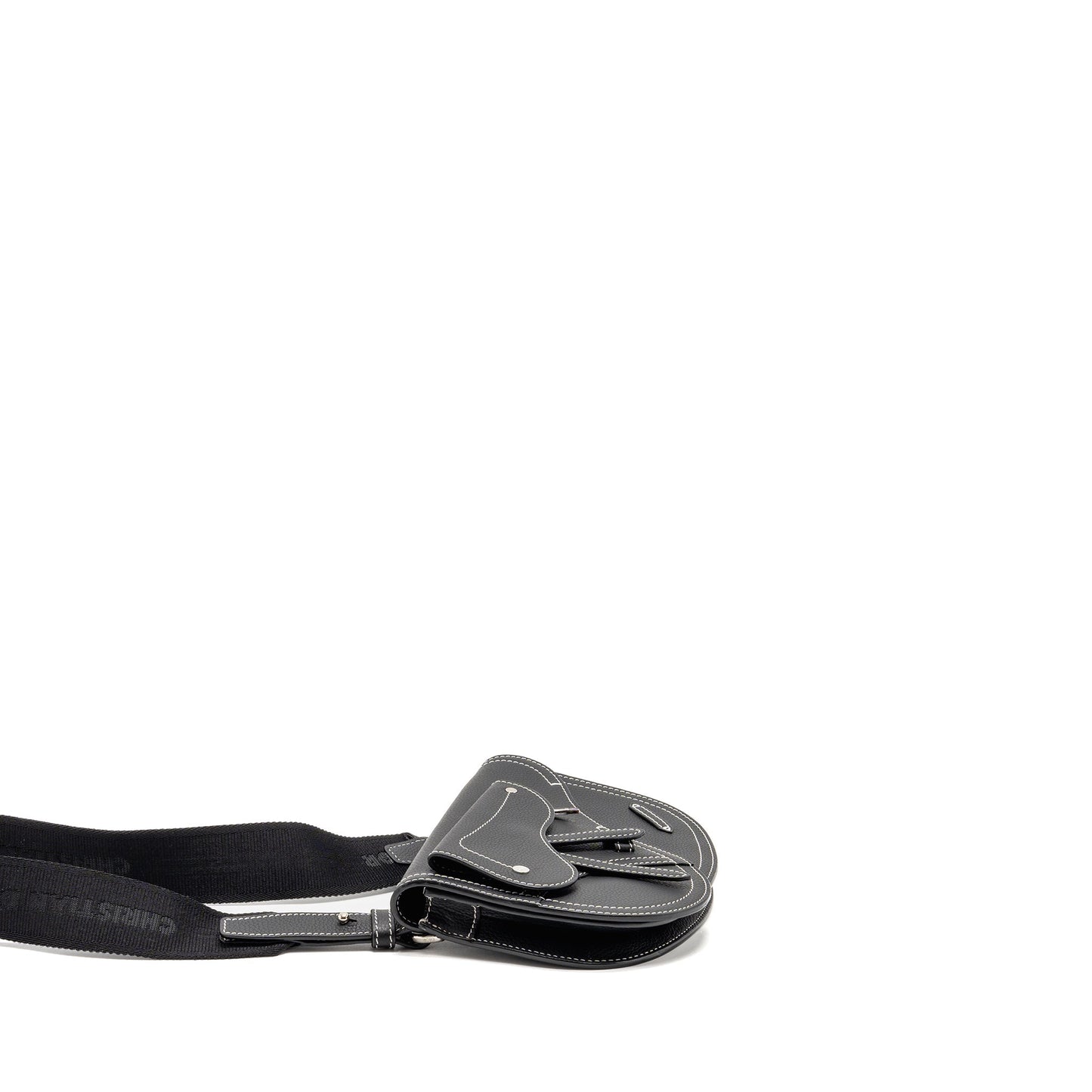 Dior x Kaws Pouch Saddle Purse Leather Black