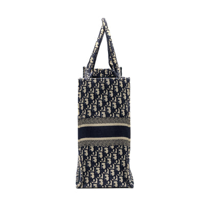 Dior Large Book tote blue oblique EMBROIDERY