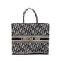 Dior Large Book tote blue oblique EMBROIDERY