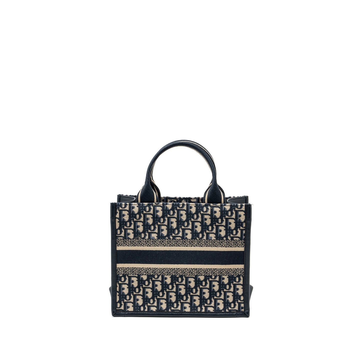 Dior Small Book Tote Blue Oblique Embroidery/Calfskin