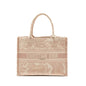 Dior Medium Book Tote Purse Pink Toile de Jouy Embroidery
