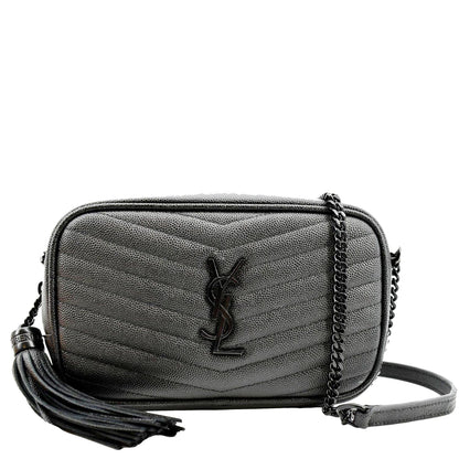 Saint Laurent Lou Leather Black Crossbody Style 20