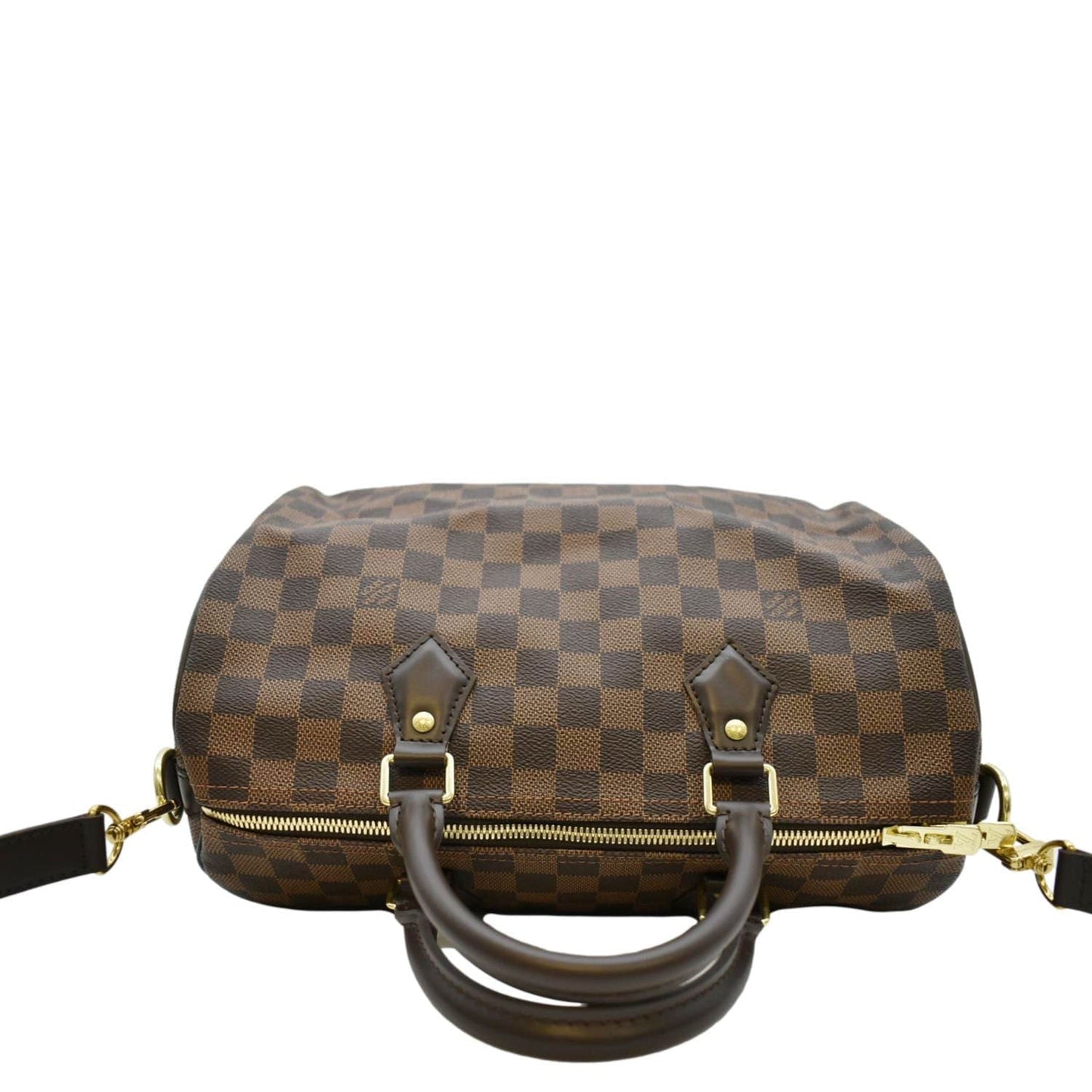LOUIS VUITTON 30 Bandouliere Damier Ebene Satchel Bag Brown