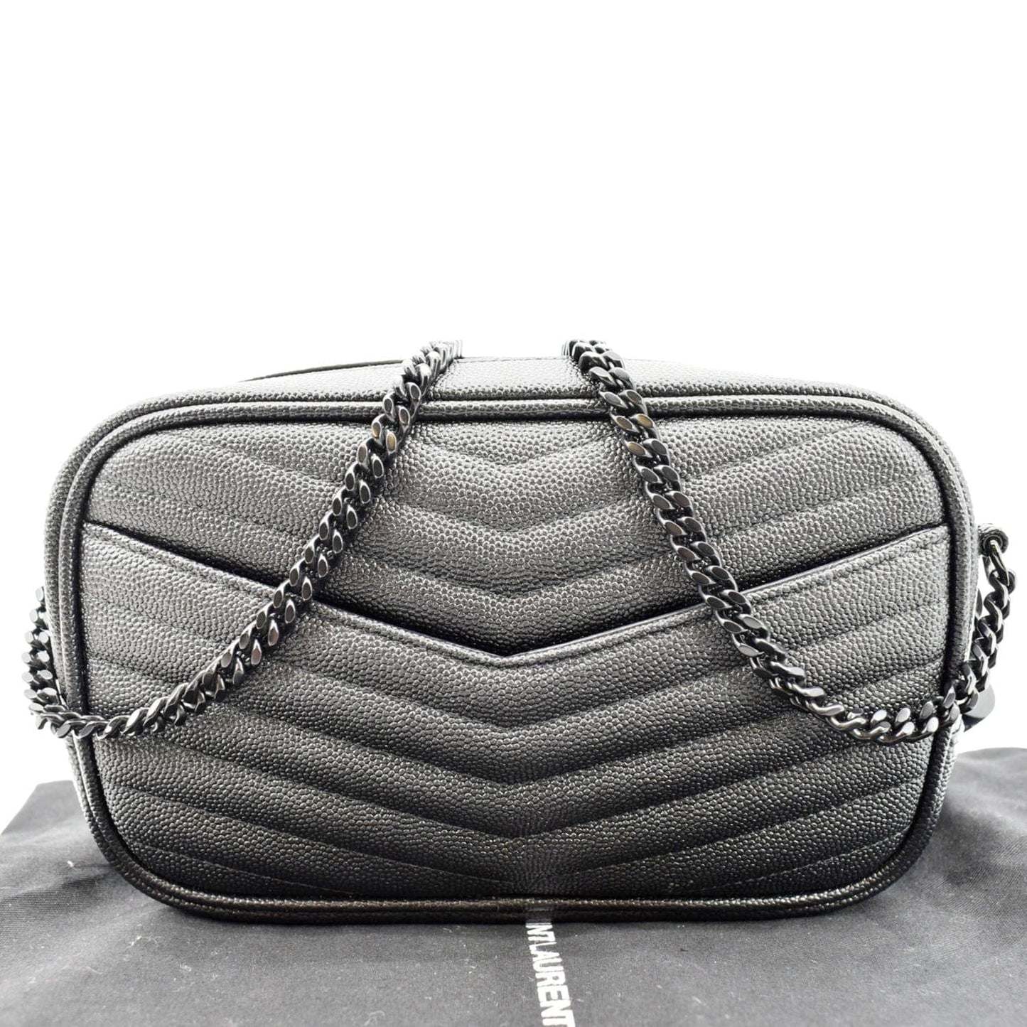 Saint Laurent Lou Leather Black Crossbody Style 20