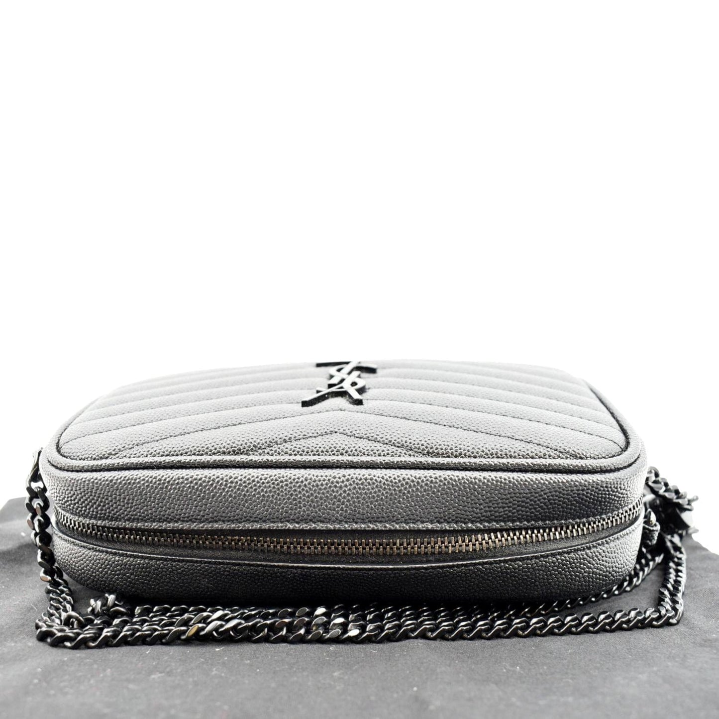 Saint Laurent Lou Leather Black Crossbody Style 20