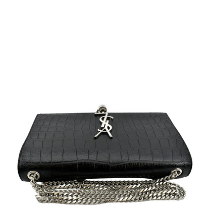 Saint Laurent Kate Leather Black Shoulder Bag Style 14