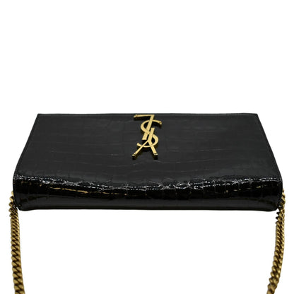 Saint Laurent Kate Leather Black Shoulder Bag Style 13