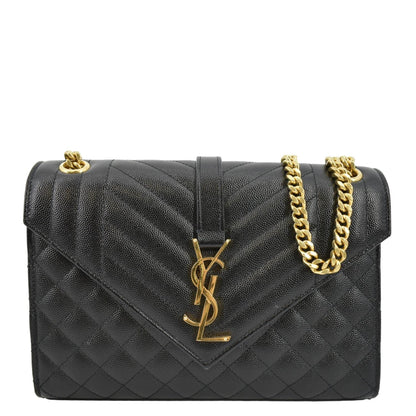 Saint Laurent Envelope Leather Black Crossbody Style 5