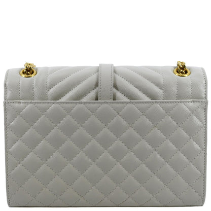 Saint Laurent Envelope Leather White Crossbody