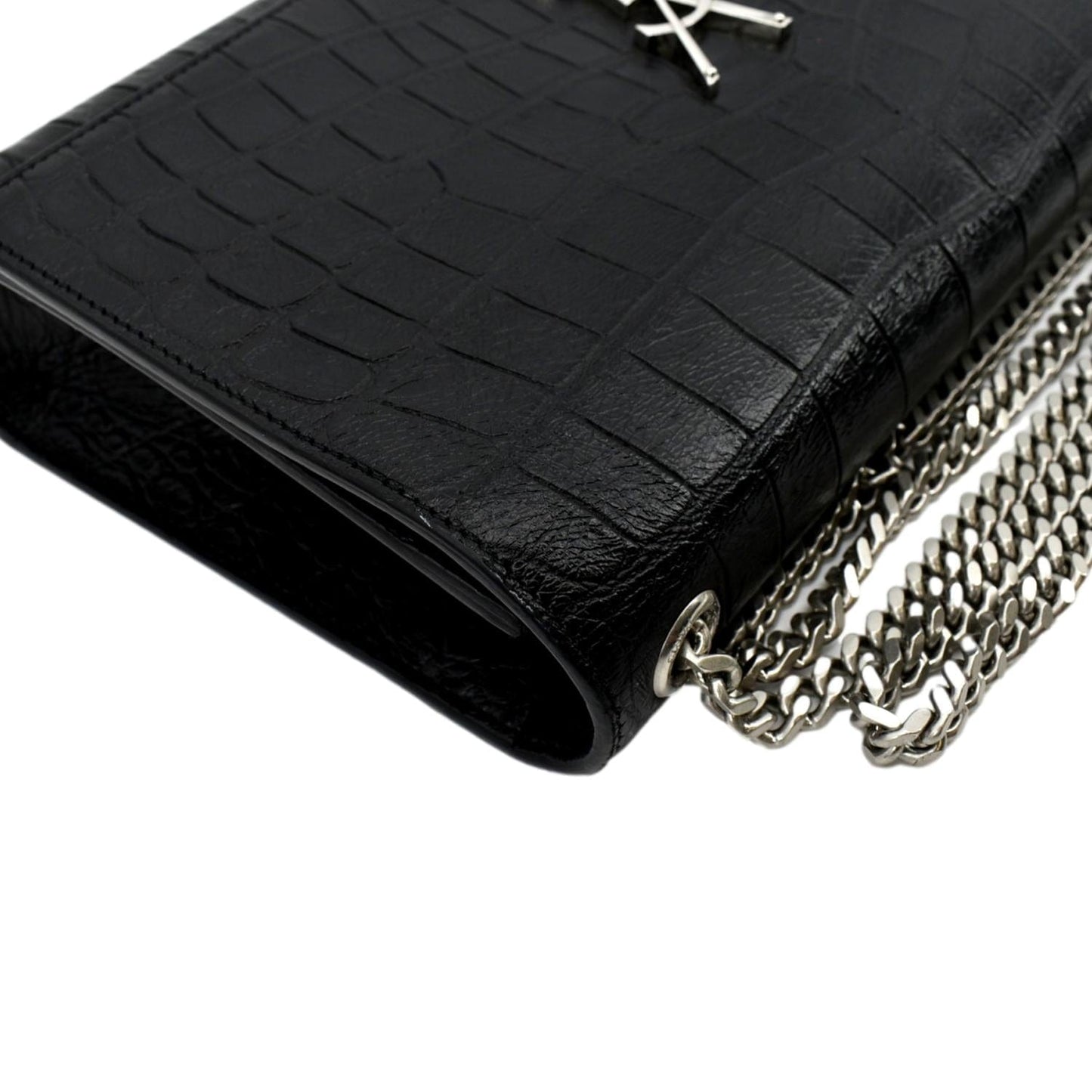 Saint Laurent Kate Leather Black Shoulder Bag Style 14