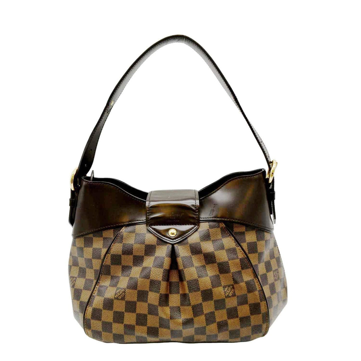 LOUIS VUITTON Sistina MM Damier Ebene Shoulder Bag Brown