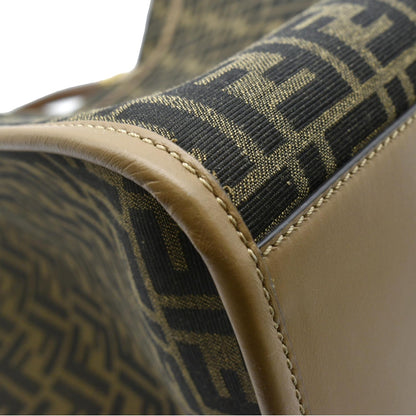 Fendi Sunshine Canvas Brown Tote Bag