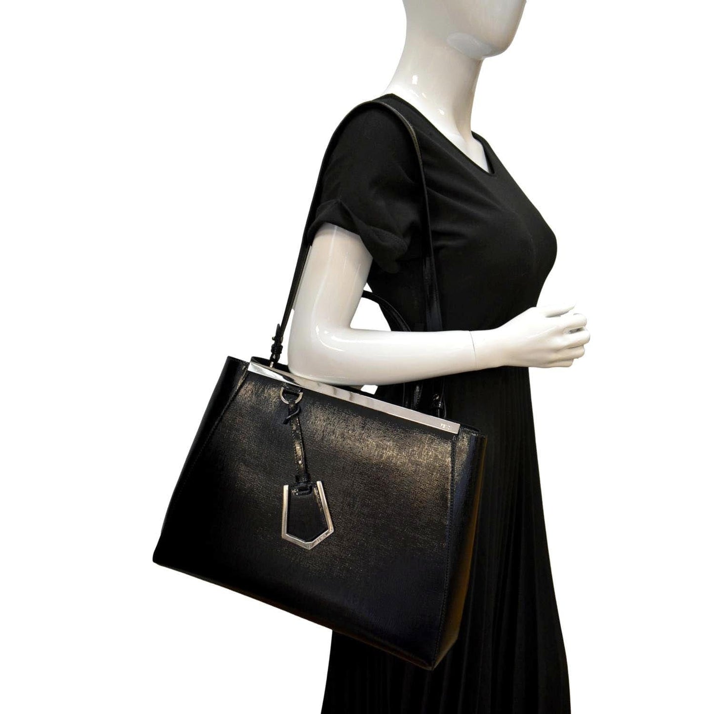Fendi Patent Leather Black Shoulder Bag