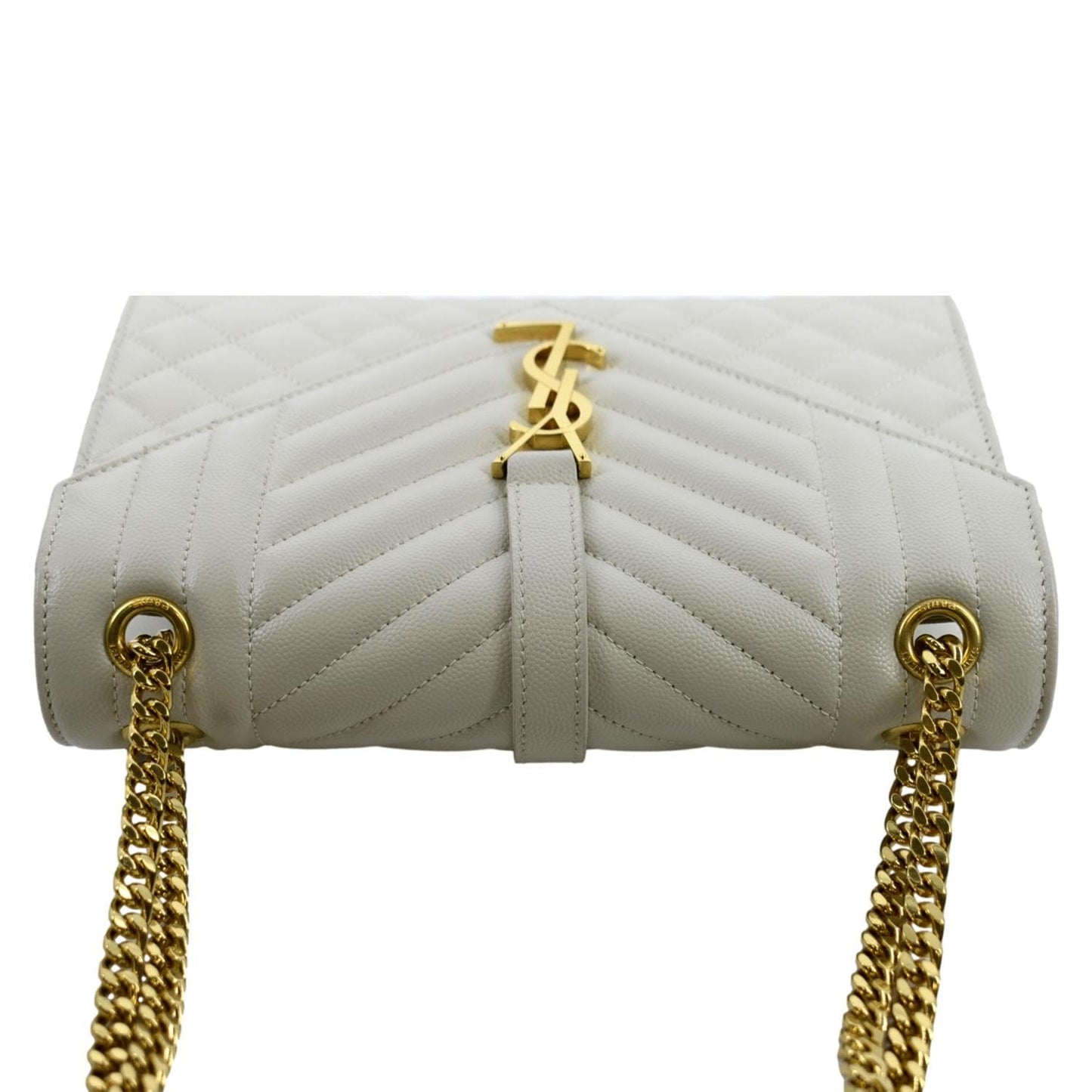 Saint Laurent Envelope Leather White Crossbody