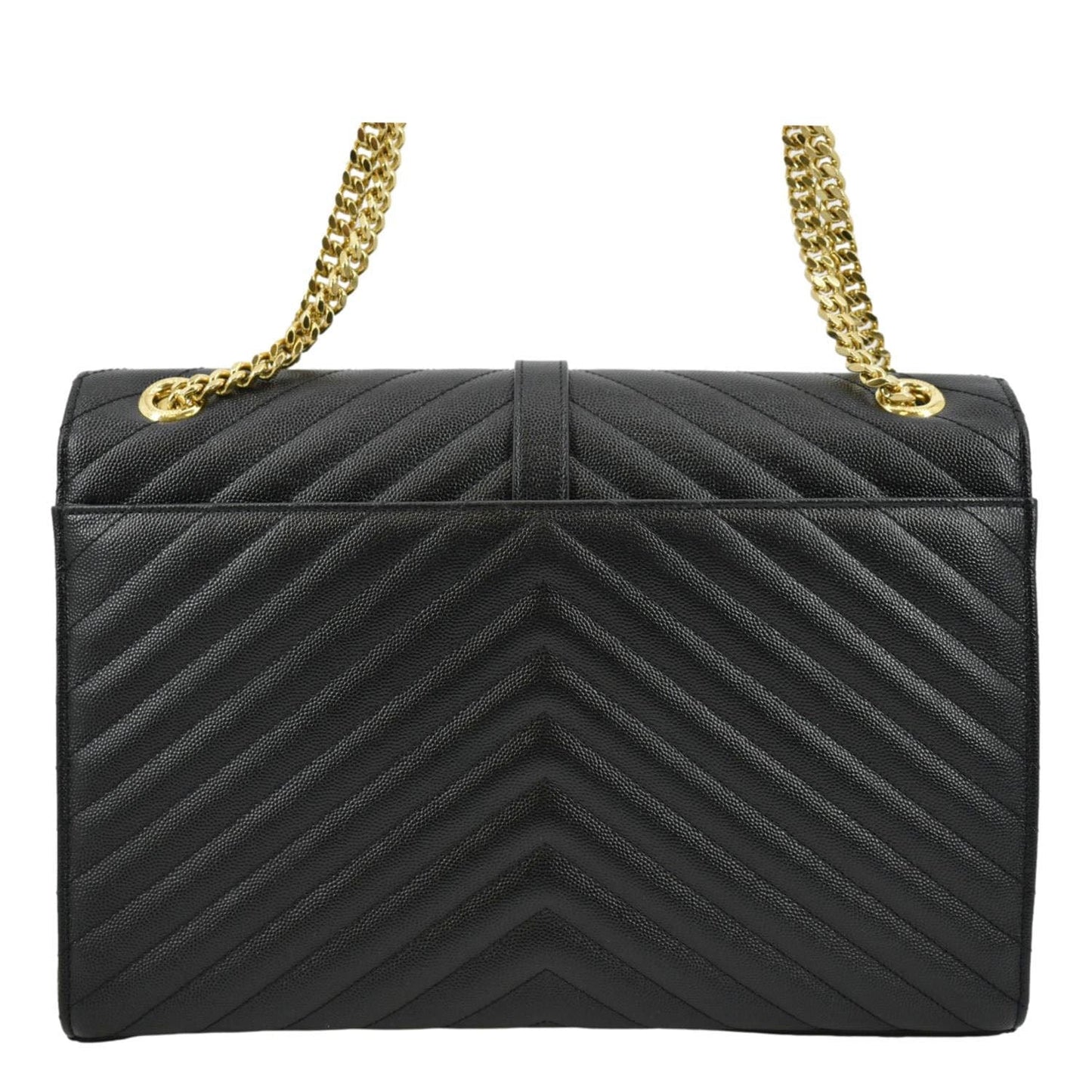 Saint Laurent Envelope Leather Black Shoulder Bag Style 18