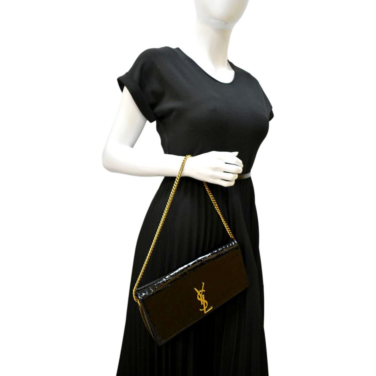 Saint Laurent Kate Leather Black Shoulder Bag Style 13