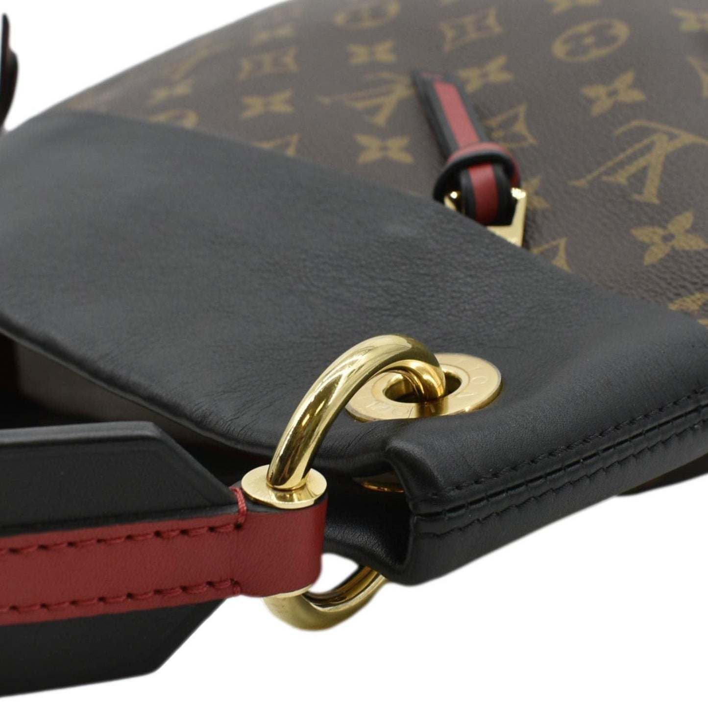 LOUIS VUITTON Tuileries Monogram Canvas Hobo Bag Brown