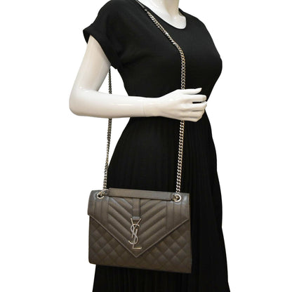 Saint Laurent Envelope Leather Red Crossbody Style 2