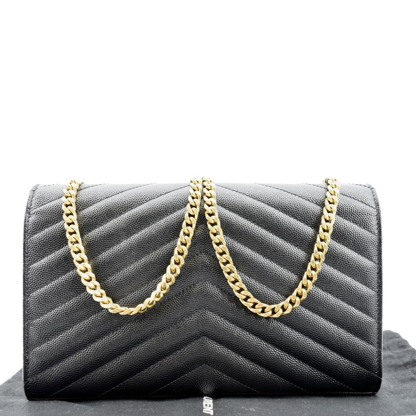 Saint Laurent Envelope Leather Black Shoulder Bag Style 14