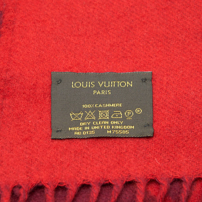 Louis Vuitton 100% Cashmere Reykjavik Scarf Red