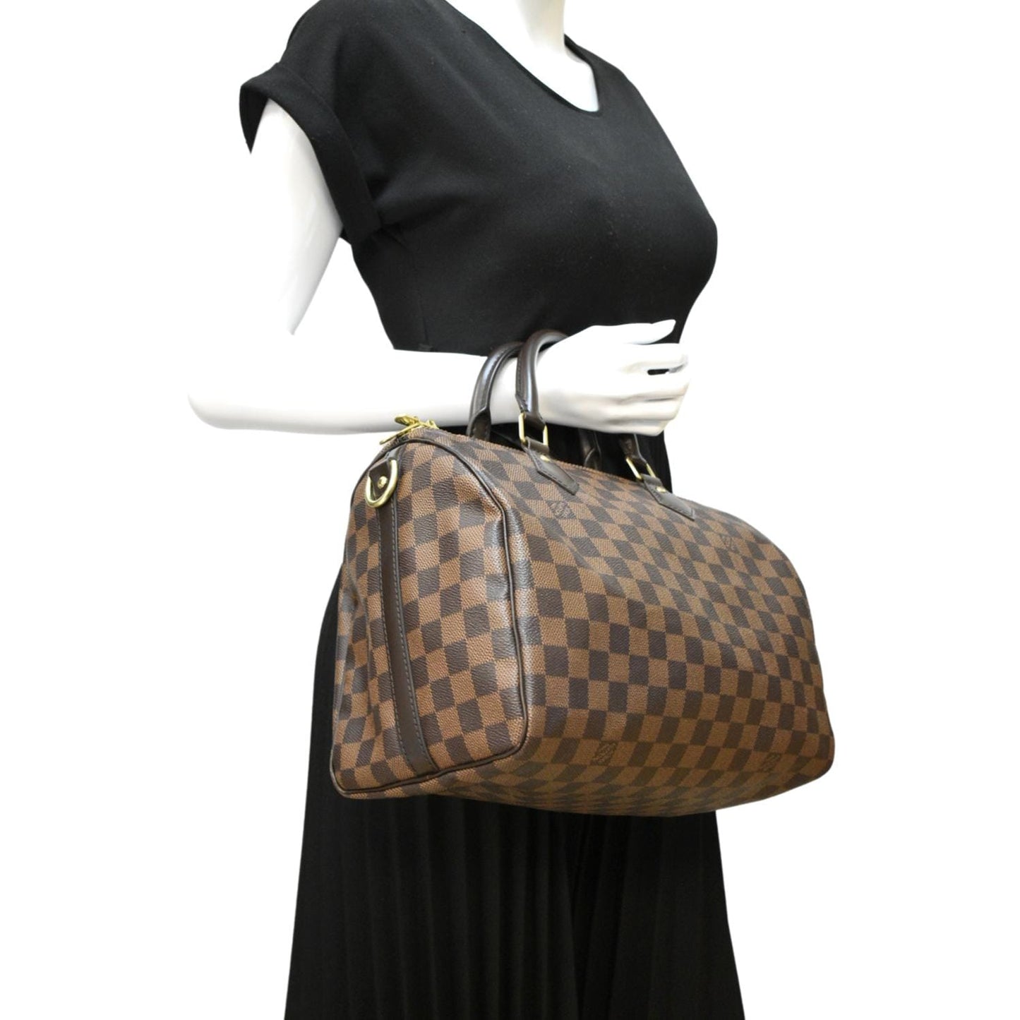 LOUIS VUITTON 30 Bandouliere Damier Ebene Shoulder Bag Brown