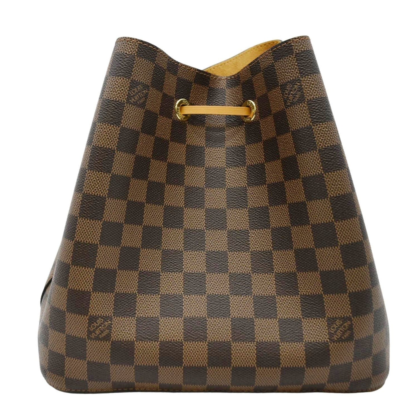 LOUIS VUITTON Neonoe Damier Ebene Shoulder Bag Safran Yellow