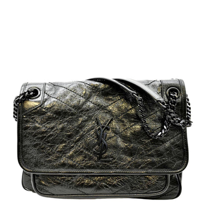 Saint Laurent Niki Leather Black Shoulder Bag Style 2