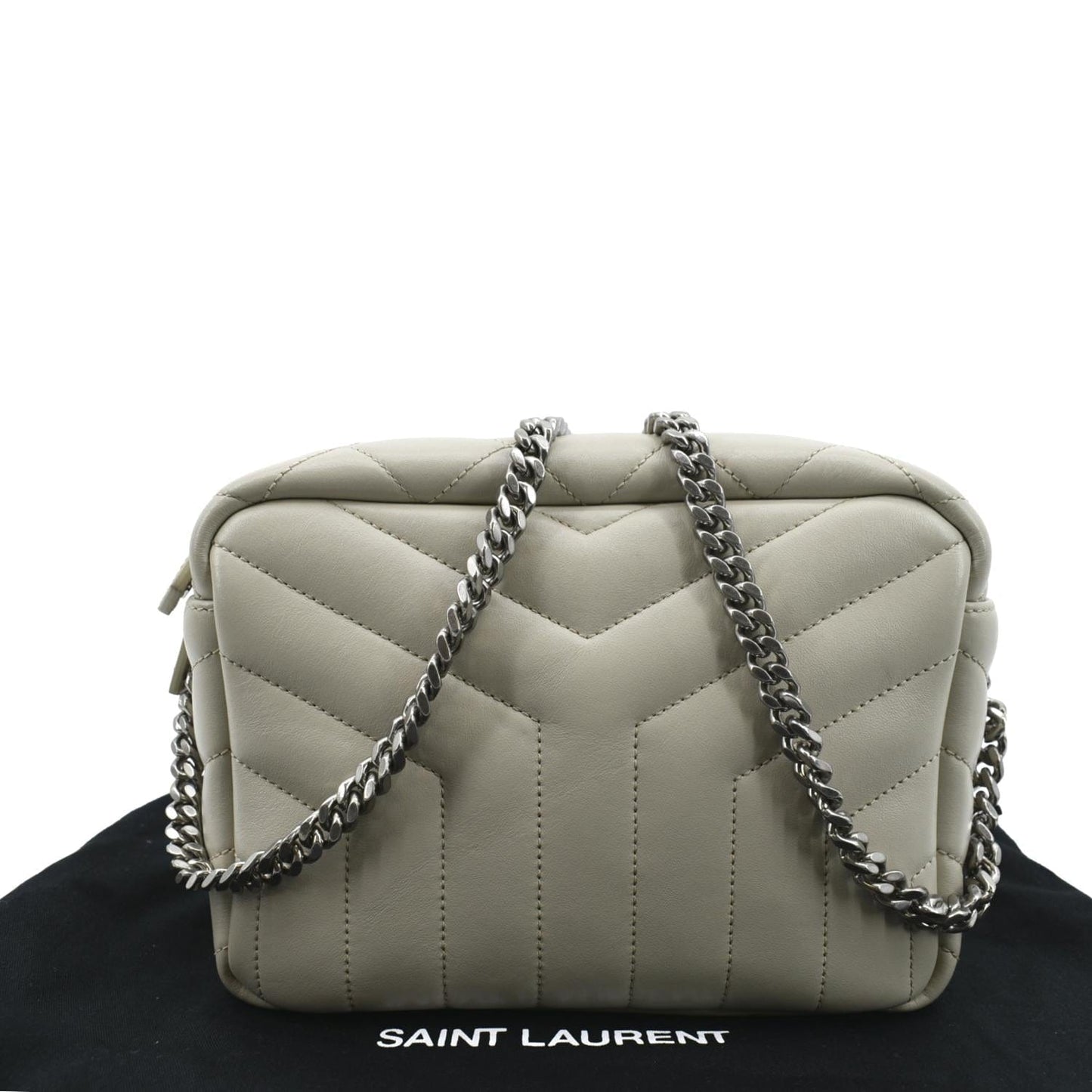 Saint Laurent Loulou Leather White Crossbody