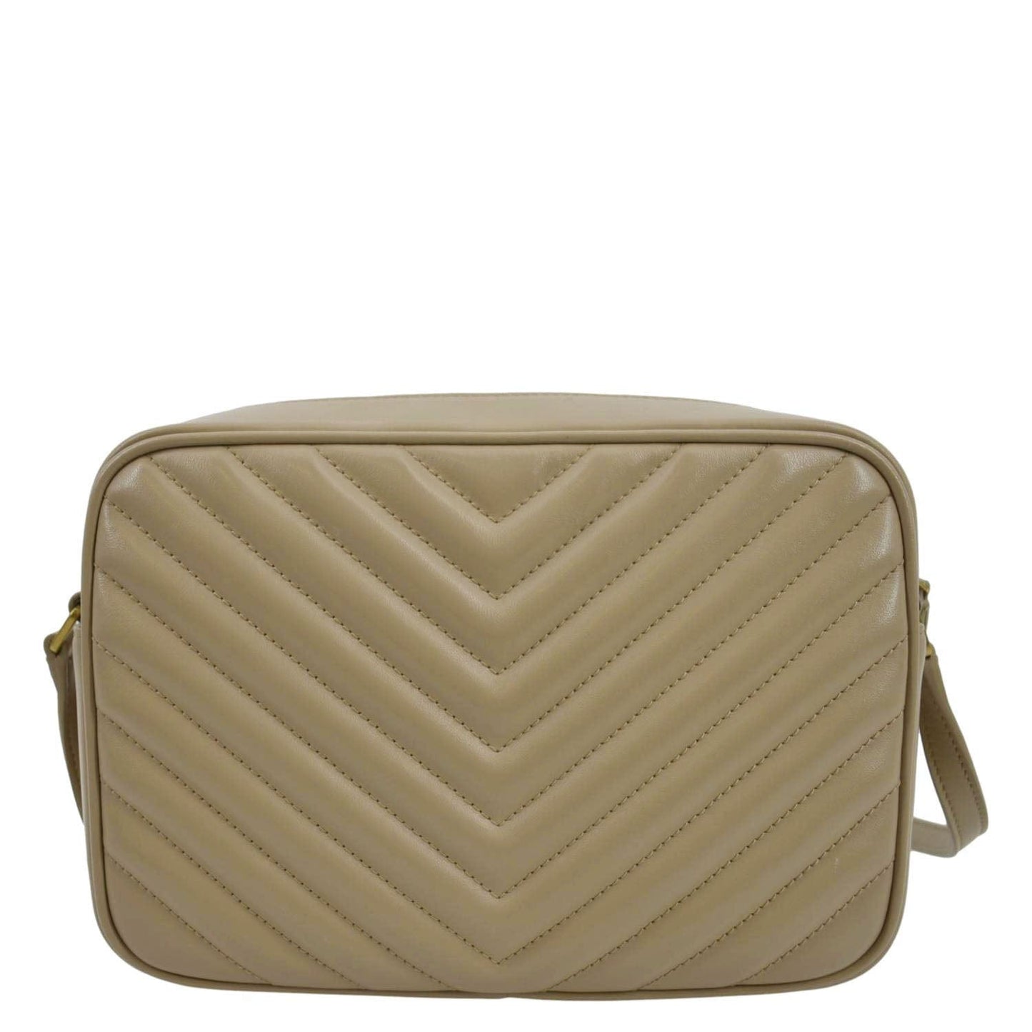 Saint Laurent Lou Leather Beige Crossbody Style 2