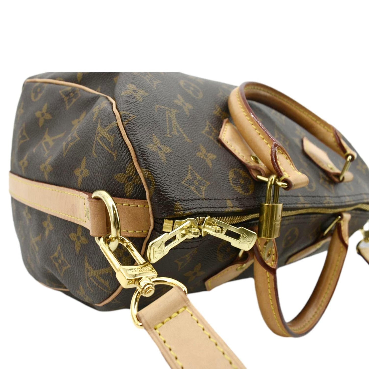 LOUIS VUITTON 30 Bandouliere Monogram Canvas Shoulder Bag Brown