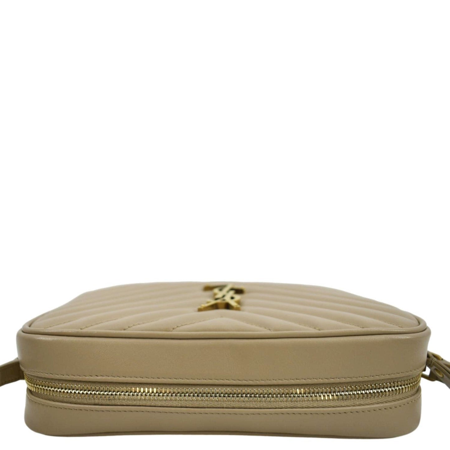 Saint Laurent Lou Leather Beige Crossbody Style 2