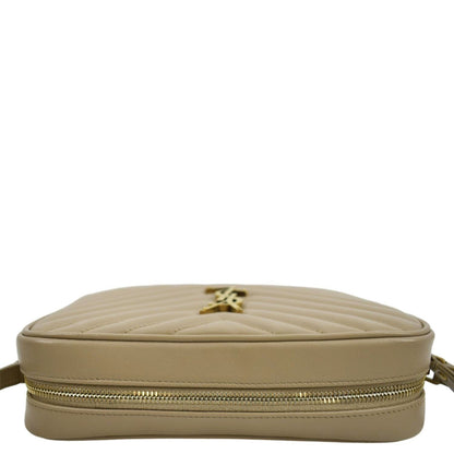 Saint Laurent Lou Leather Beige Crossbody Style 2