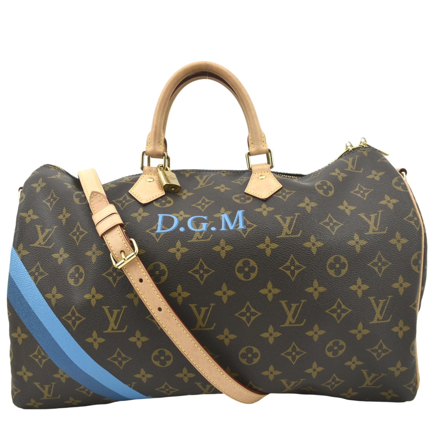 LOUIS VUITTON 40 Bandouliere Heritage Monogram Canvas Travel Bag Brown
