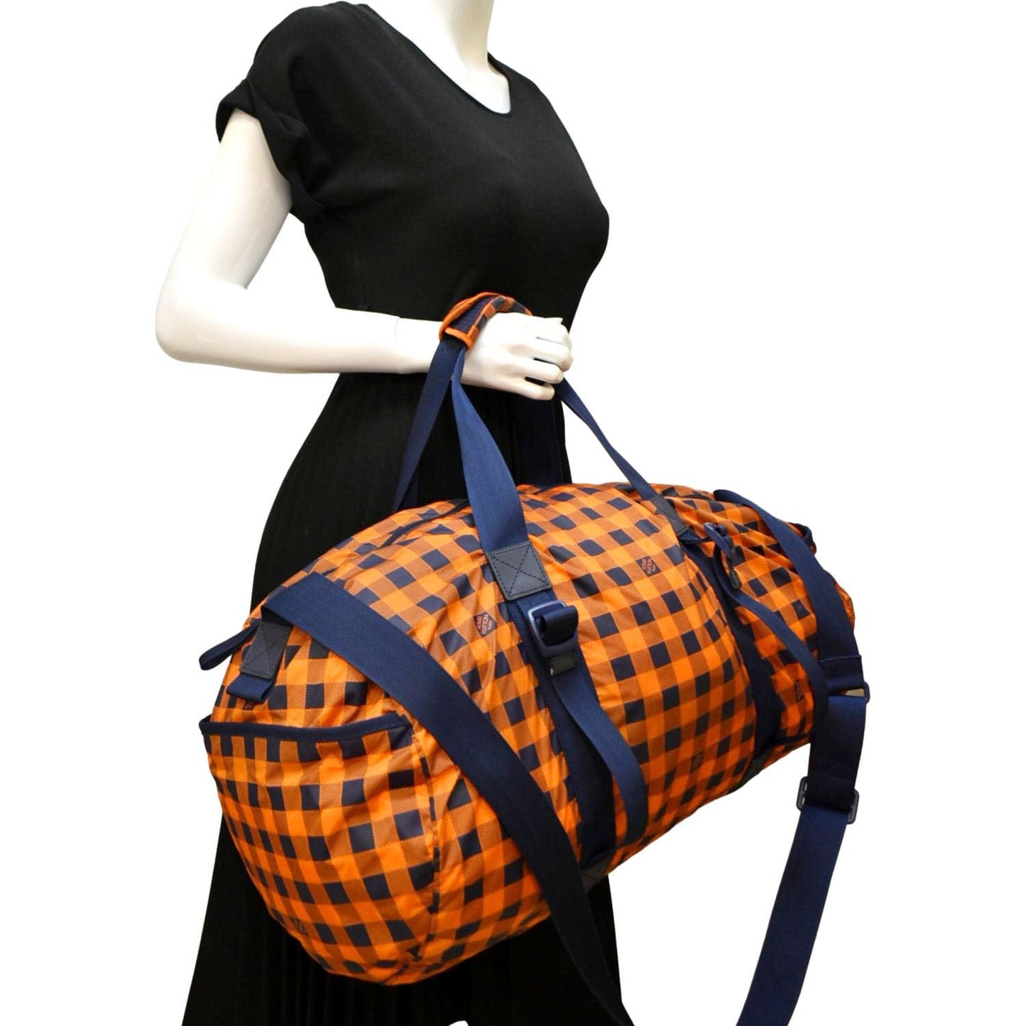 LOUIS VUITTON Keepall 50 Adventure Practical Nylon Damier Masai Duffle Travel Bag Orange - Deals