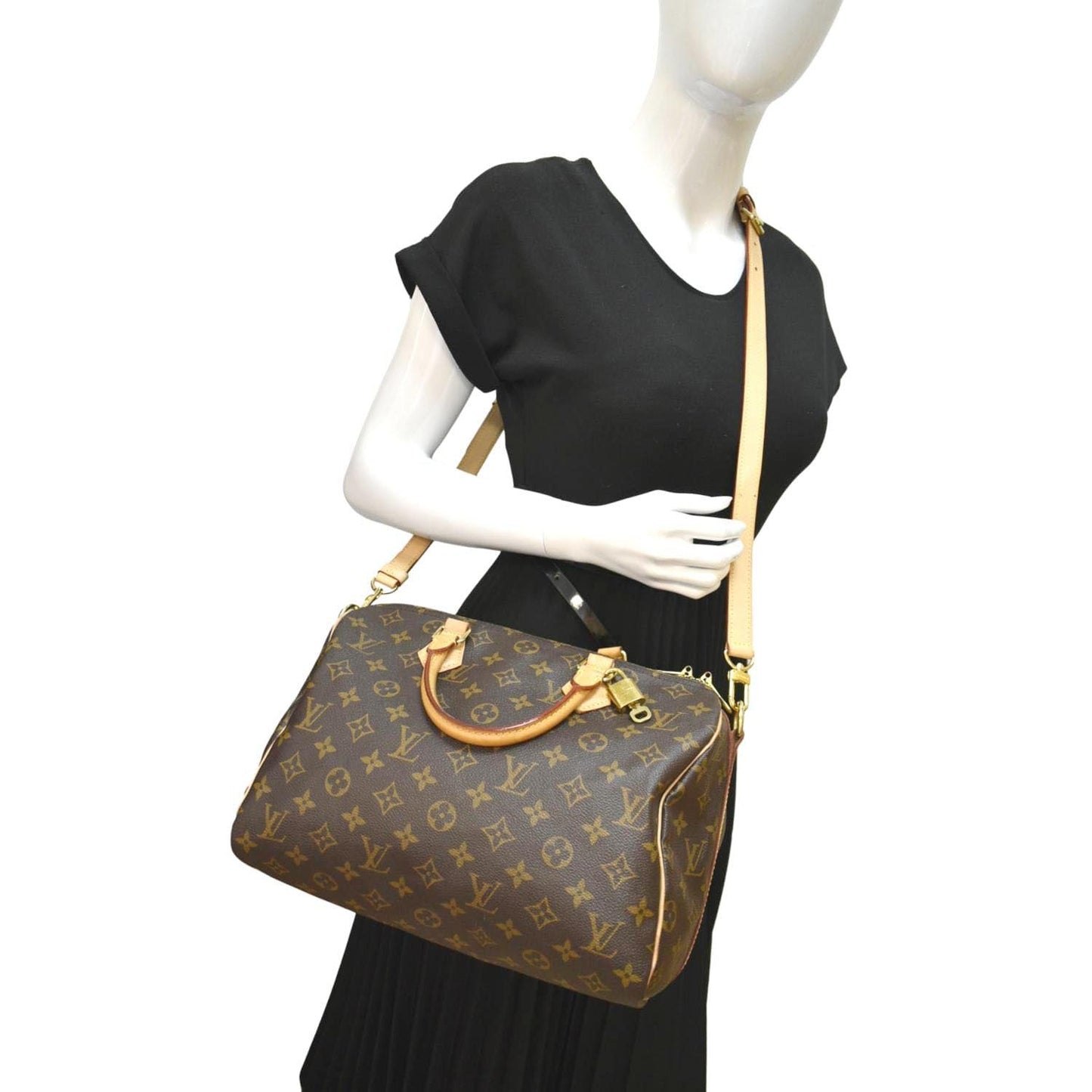 LOUIS VUITTON 30 Bandouliere Monogram Canvas Shoulder Bag Brown