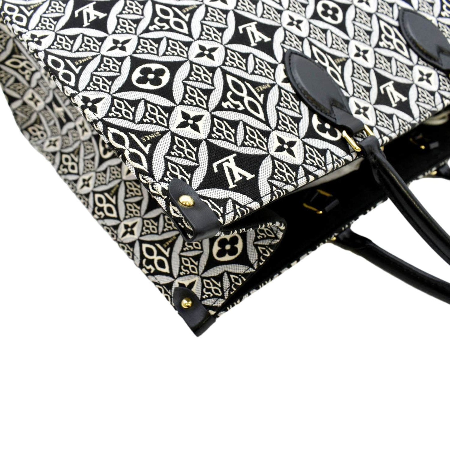 LOUIS VUITTON Onthego GM 1854 Jacquard Tote Bag Grey