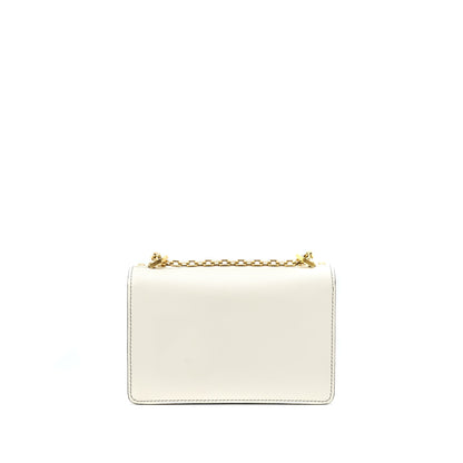 Dior Ja'Dior Flap Purse/ Clutch with Chain White