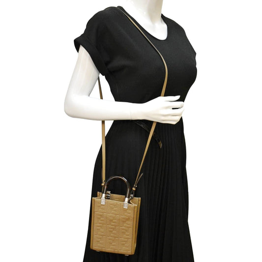 Fendi Sunshine Leather Red Tote Bag Style 21